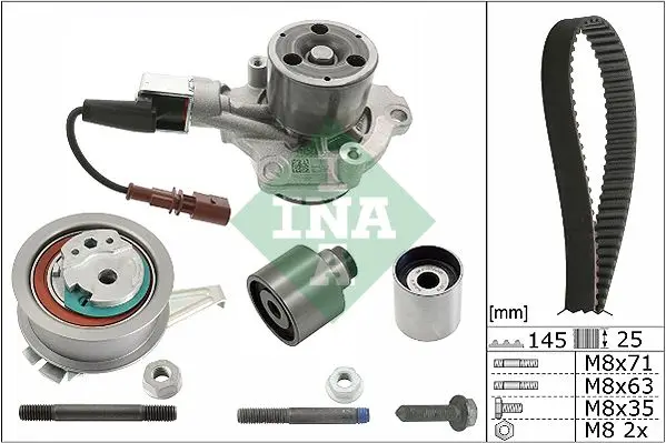 Pompe à eau + kit de courroie de distribution INA 530 0650 30
